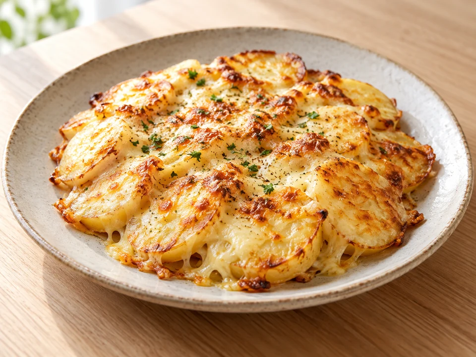 じゃがいもとチーズのこんがり焼きの完成イメージ