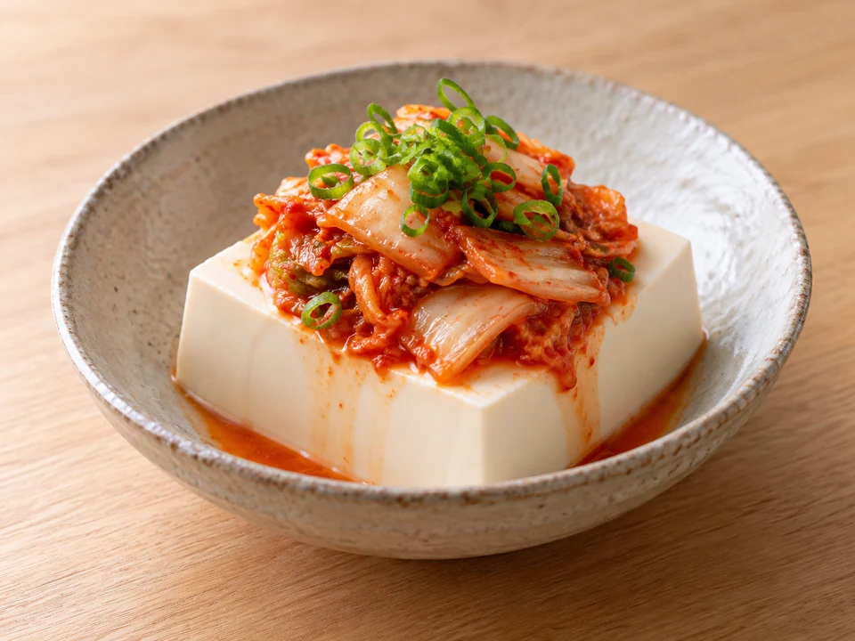 キムチの冷ややっこの完成イメージ