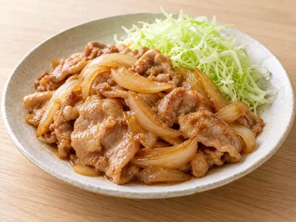 豚のしょうが焼きの完成イメージ