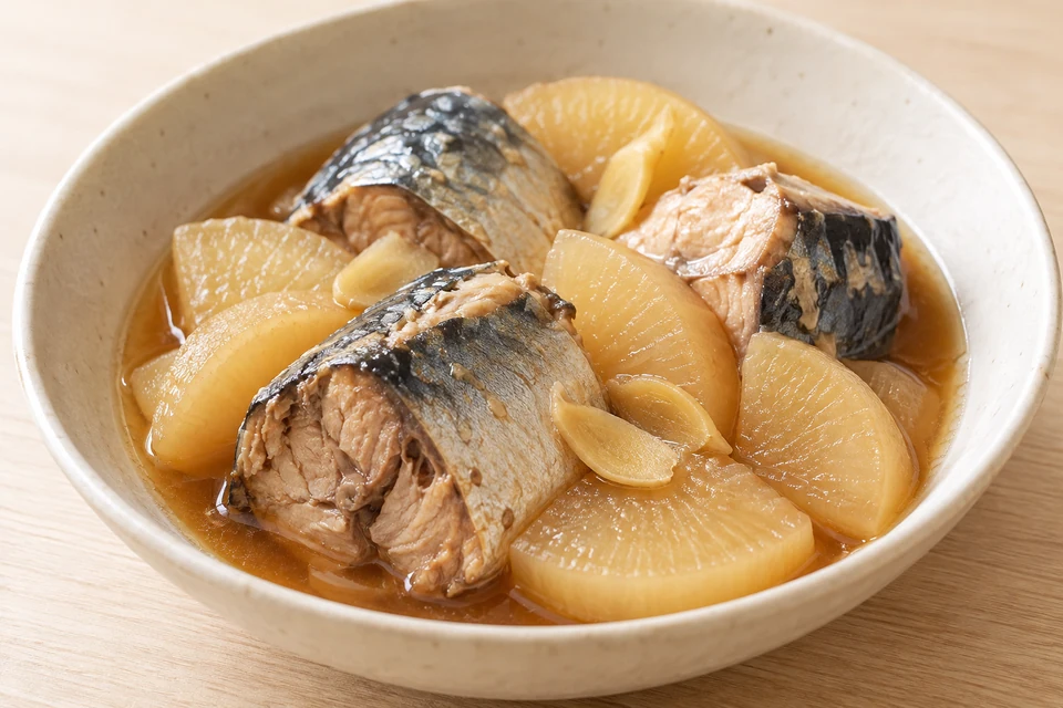 さば缶と大根のしょうが煮の完成イメージ