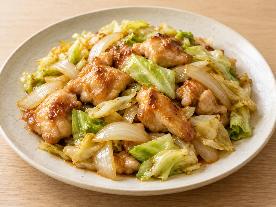 鶏肉の炒め物の参考イメージ（材料・盛り付けはレシピごとに異なります）